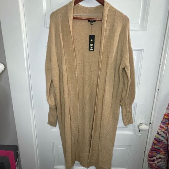 NWTs AFRM Camel Shaylee Long Cardigan Duster - Picture 2 of 13